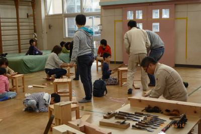 親子木工教室！